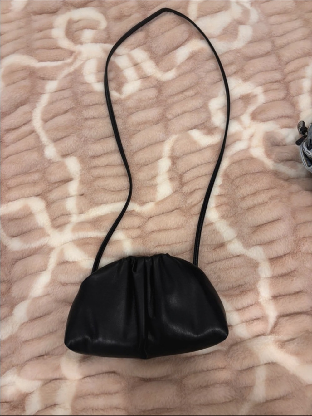 Old Navy Black Gathered Crossbody Pouch Bag